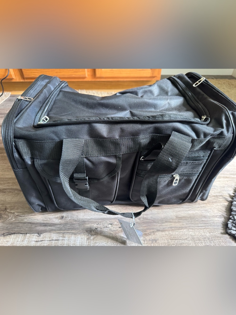 Black Men’s Travel Duffel Bag - Lightweight Carryall